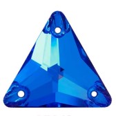 Varrható háromszög Crystal, méret: 16mm - CAPRI BLUE (243)